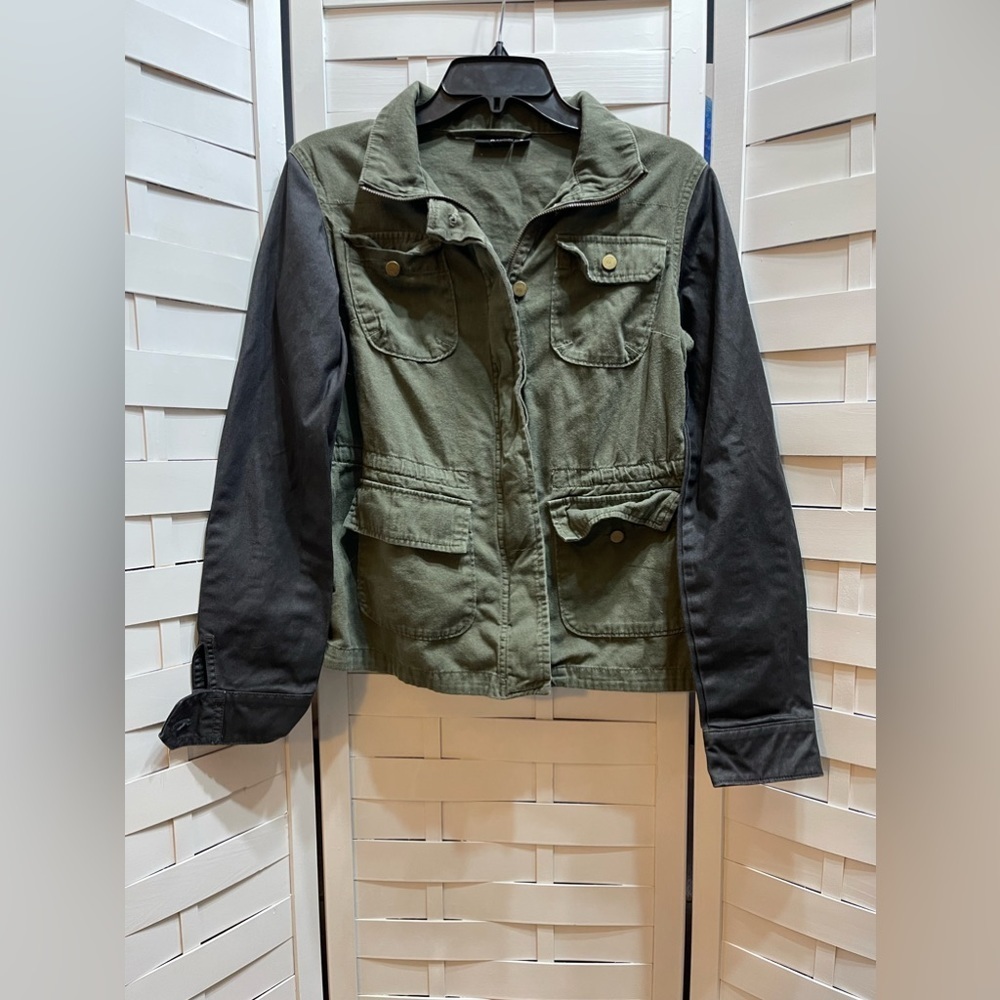 a.n.a Olive & Black Cargo Jacket